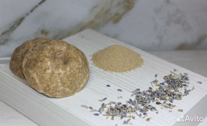 Натуральный твердый шампунь ручной работы