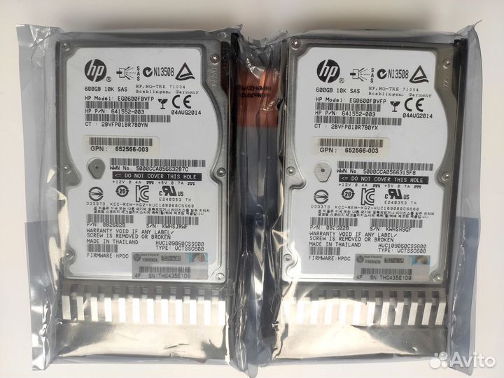 HP 600 Gb 10k SAS жесткий диск для сервера