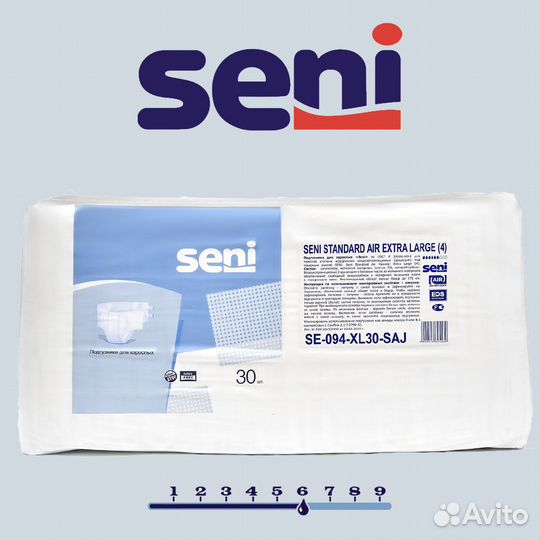 Памперсы для взрослых Seni, Dailee, Tena, XL, M
