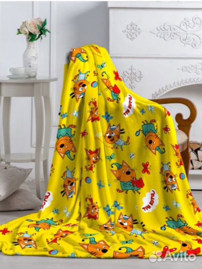 Детский плед подарок три кота