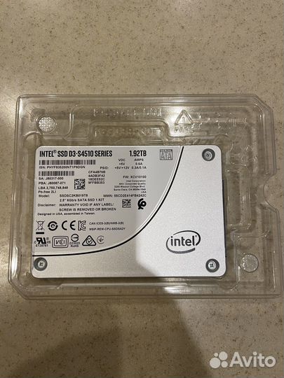 Серверный ssd Intel d3-s4510 1.9 tb