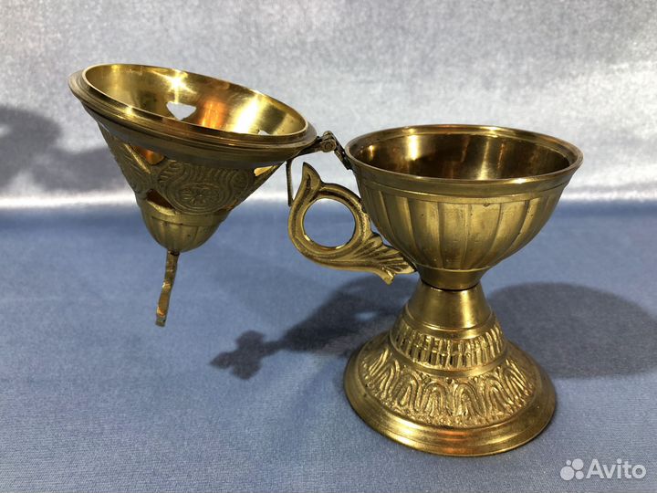 Кадильница для благовоний винтажная латунь
