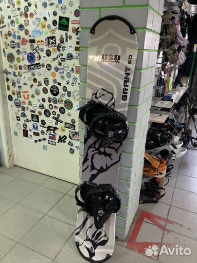 Сноуборд с креплениями 150см