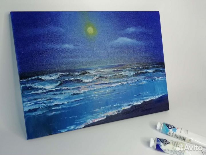 Картина маслом на холсте море