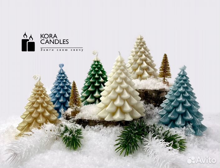 Свечи из пчелиного воска Новогодние