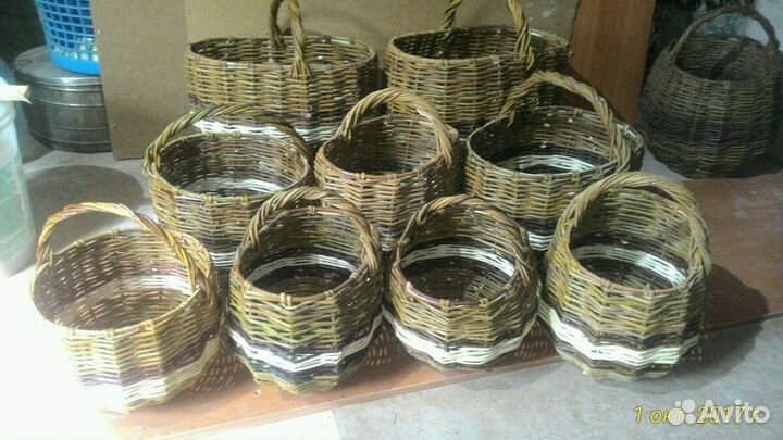Корзина плетёная из ивы