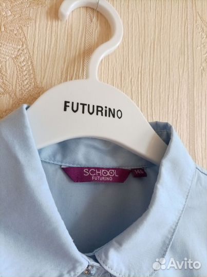 Блузка белая школьная для девочки 146