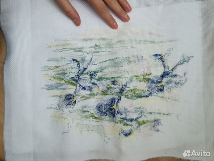 Вышивка ирисы