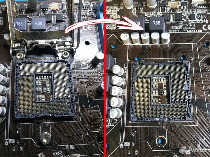 Ремонт материнских плат Intel, AMD, Ремонт сокета