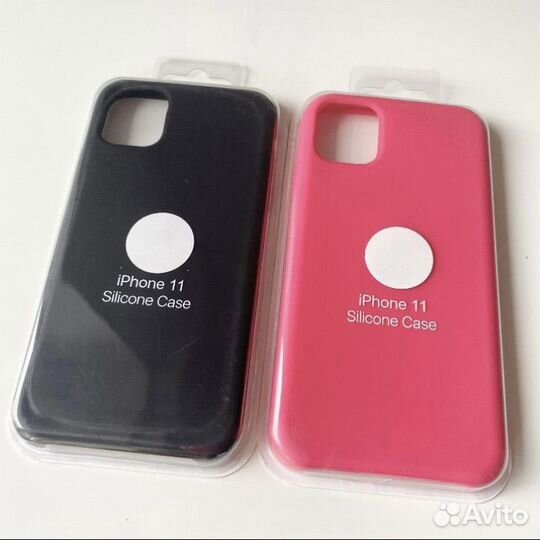 Чехлы новые ярко-розовый и черный для iPhone 11