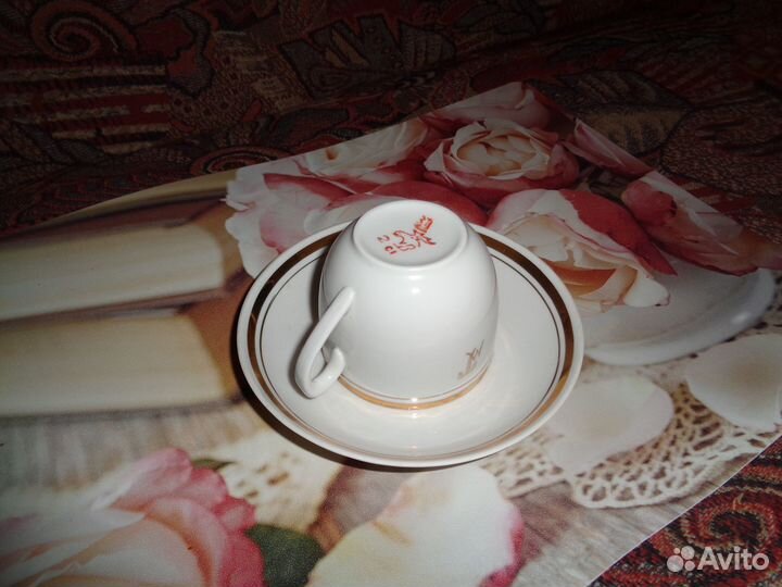 Кофейная пара фарфор СССР (Вербилки)