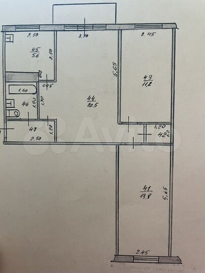 3-к. квартира, 58,3 м², 5/5 эт.