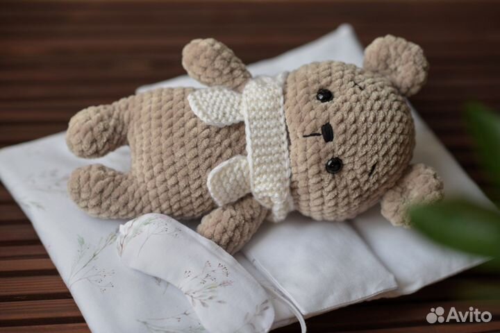 Вязаная игрушка Медвежонок набор подарочный