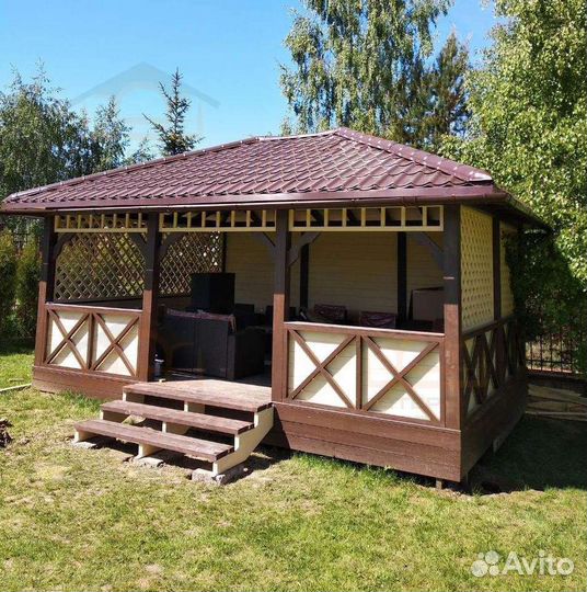 Беседка для дачи деревянная
