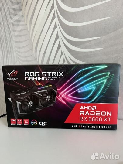 Видеокарта Rx 6600xt Asus Rog Strix