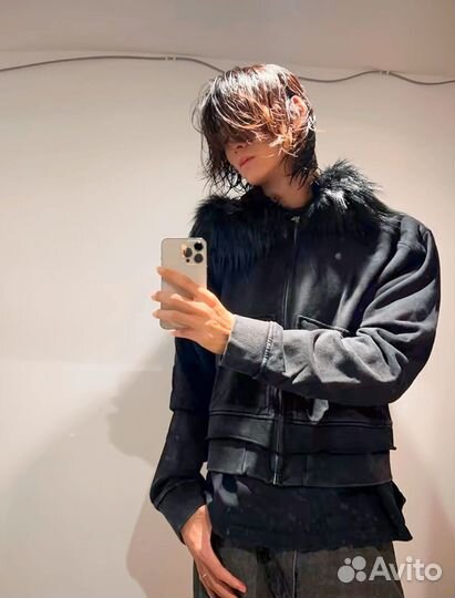 Зип худи с мехом на капюшоне archive