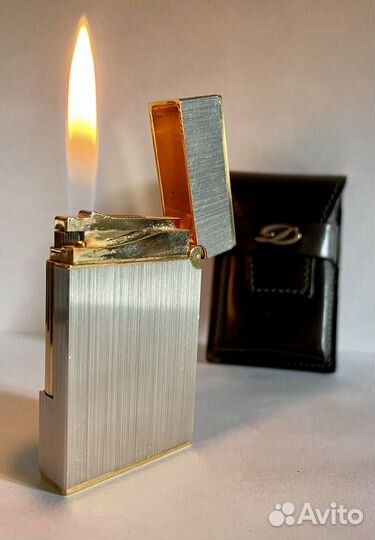 Зажигалка Dupont ligne 2 Matte Palladium & Gold
