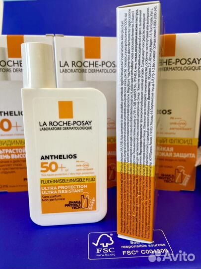 La roche posay anthelios fluid spf 50 shaka 50 мл