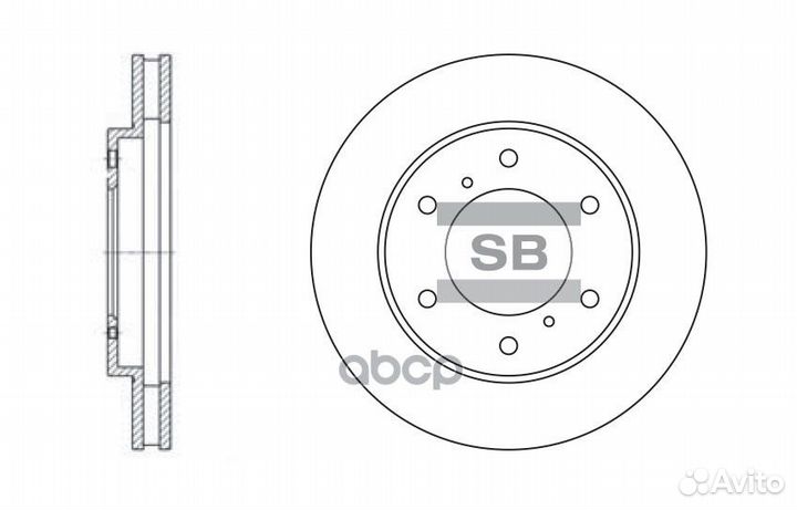 SD4311 диск тормозной передний Mitsubishi L200