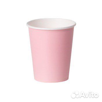 Бумажные розовые стаканы 250мл и 350мл