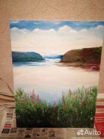 Картина. Холст, масло, размер 35 на 45. Вологда