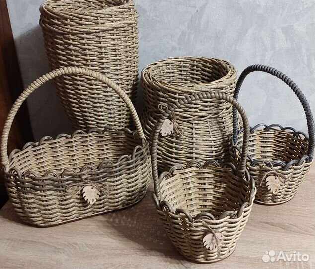 Кашпо из ротанга
