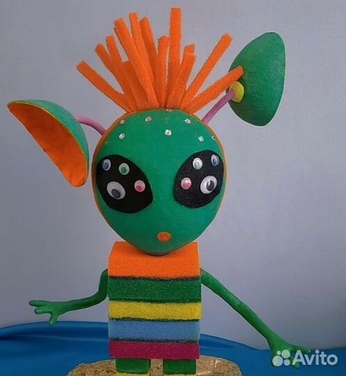 Поделки в школу. 42 см. Инопланетянин. Космос