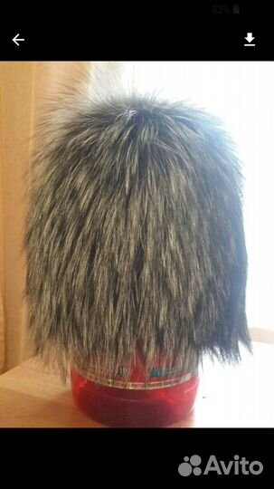 Шапка женская из чернобурки новая