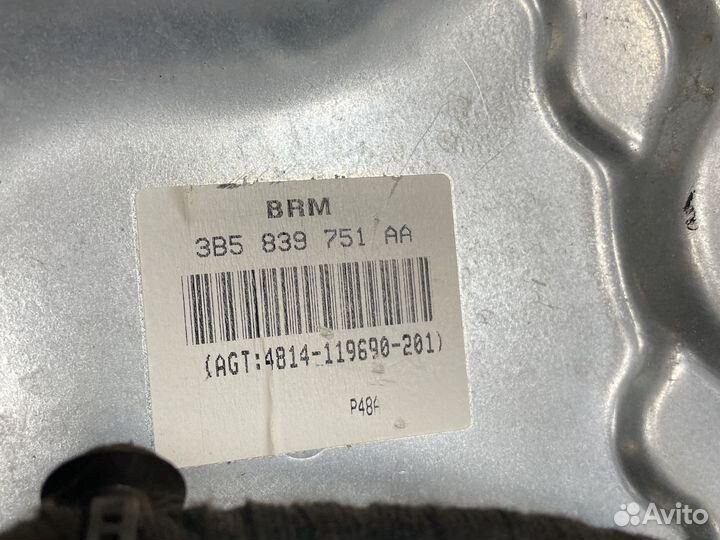 Стеклоподьемник задний левый vw passat b5