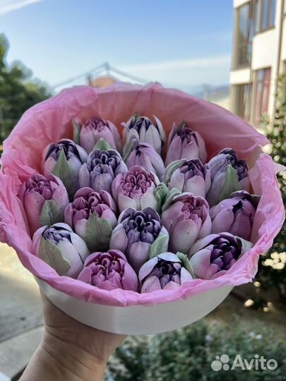 Тюльпаны из зефира