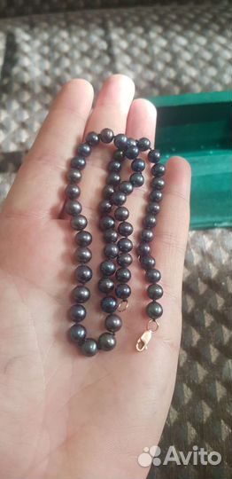 Черный жемчуг золото 585