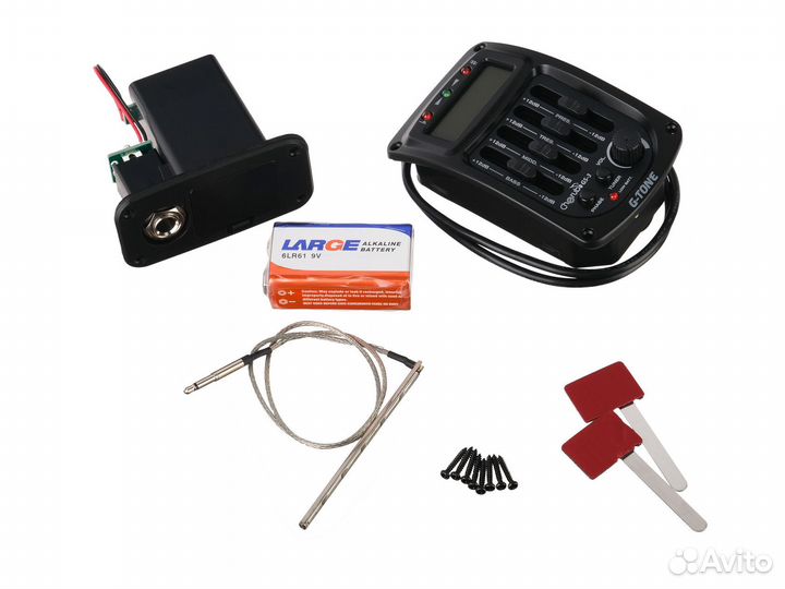 Эквалайзер д/акустической гитары с тюнером, врезно