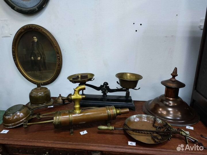 Антикварные весы насос и другое