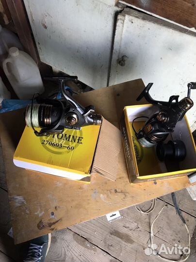 Катушки dave 6000 с байтранером леской