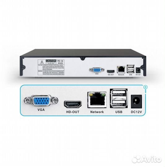 Видеорегистратор ip, NVR 16 канальный 8 mpx, XMEye