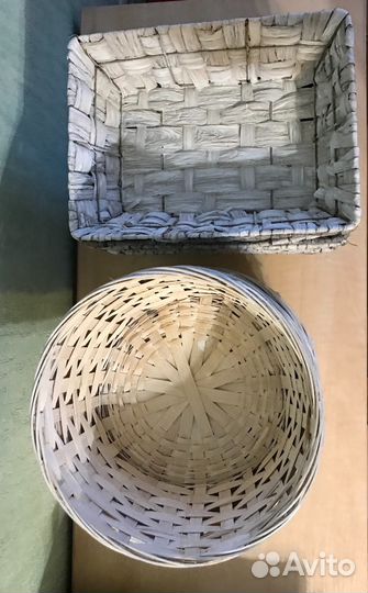 Корзина белая декоративная