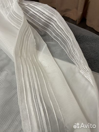 Тюль новая белая
