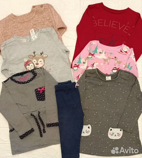 Пакет брендовых вещей на девочку на 80 -86