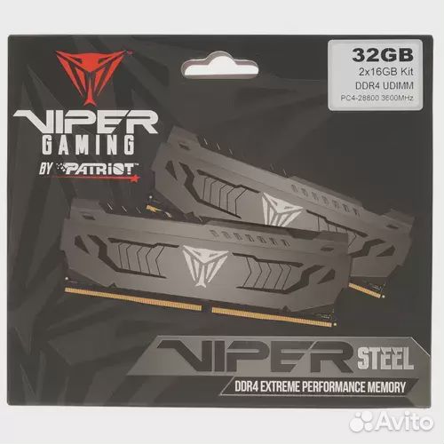 Оперативная память 32 Gb 3600 MHz patriot viper ST