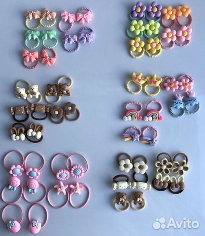 Резинки для волос набором