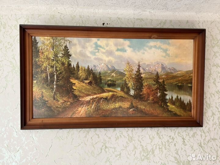 Картина лесной пейзаж. Холст