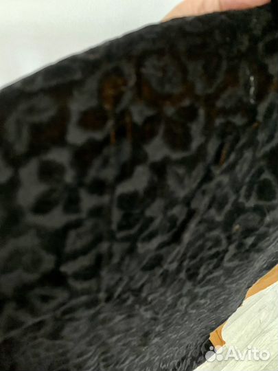 Бархат, люрекс черные