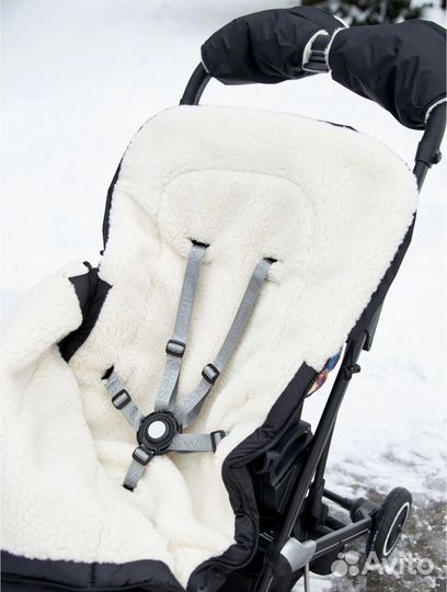 Зимний конверт в коляску на овчине