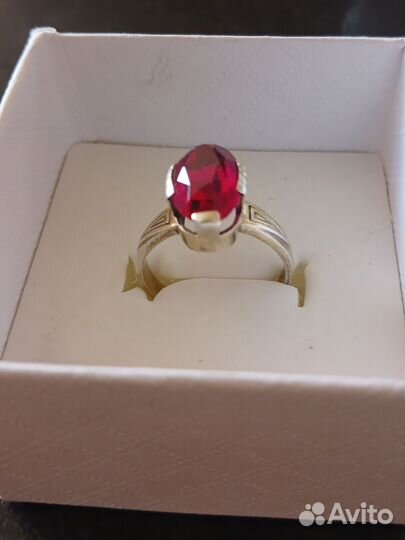 Серебряное кольцо СССР винтаж 875 проба