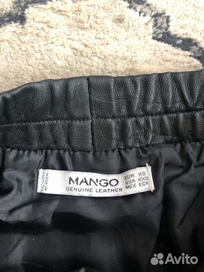 Кожаная юбка натуральная mango
