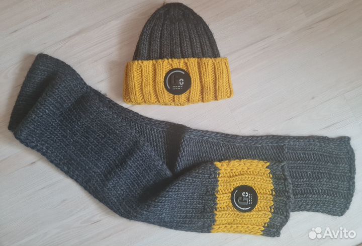 Шапка+шарф на мальчика. Р.L (56-58). Dan&Dani