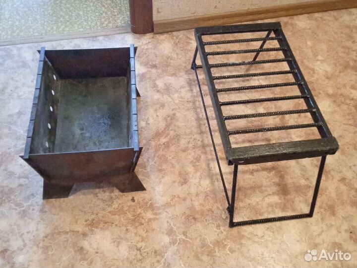 Мангал разборный 3 мм столик на костер