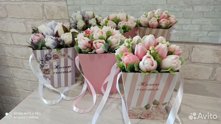 Букет цветов из мыла