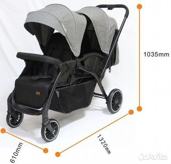 Детская прогулочная коляска для двойни