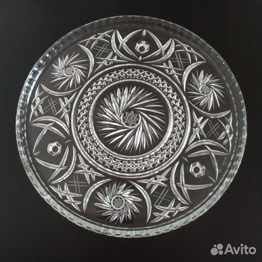 Блюдо сервировочное хрусталь